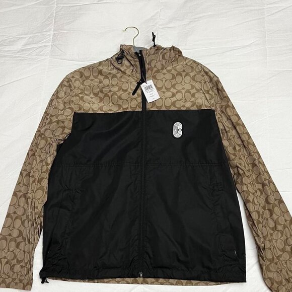 🔥 Coach Signature Logo Windbreaker Jacket - XXL - New with Tags! - Picture 1 of 3